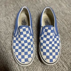 blue checkered vans